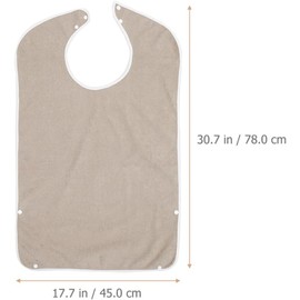 Baberos Impermeables para Adultos 2 Piezas Fibra de Bambú Marrón Lavables, Protector de Ropa para Adultos Mayores, Uso para Persona Mayor y Cuidado Diario