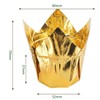 50pcs Tulip Cupcake Cases for Baking,Greaseproof Muffin Liners,Foil Muffin Baking