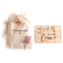Pregnancy Announcement Puzzle | Pregnancy Announcement in Bag | Surprise Gift | Du wirst Oma/Wir bekommen ein Baby Mikito