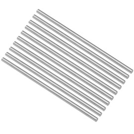 uxcell Round Steel Rod, 3.5mm HSS Lathe Bar Stock Tool 100mm Long, for Shaft Gear Drill Lathes Boring Machine Turning Miniature Axle, Cylindrical Pin DIY Craft Tool, 10pcs