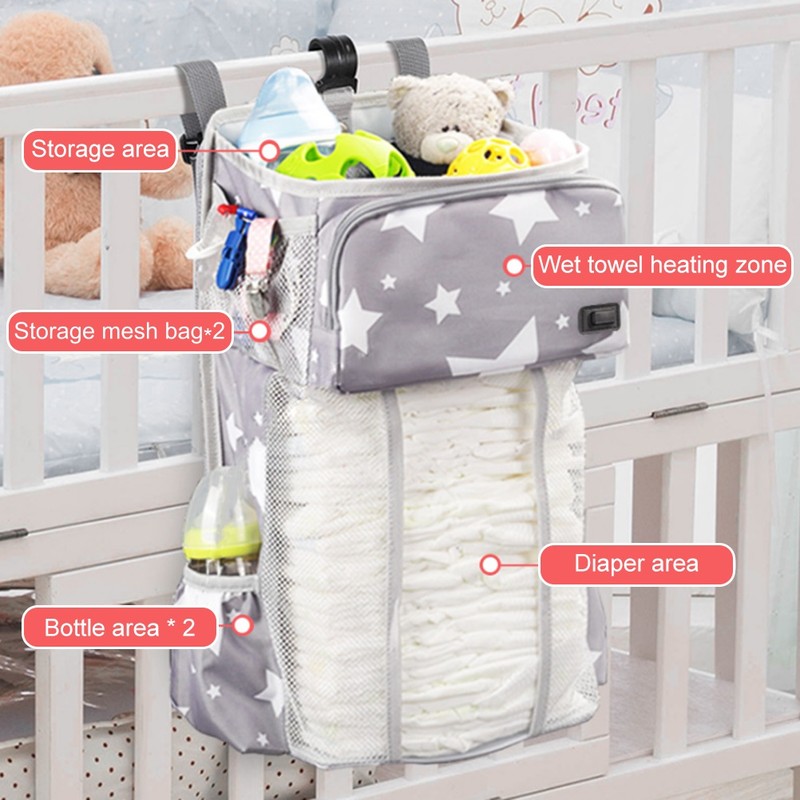Hanging Diaper Organizer Diaper Stacker for Changing Table Diaper Holder