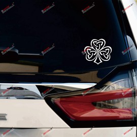 Irish Ireland Shamrock Celtic Knot Vinyl Decal Sticker - 3 Pack Green, 2 Inches, 3 Inches, 5 Inches - Style A for No Background for Car Boat Laptop Cup Phone