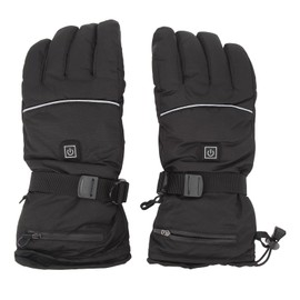 One Pair Heated Gloves 3 Level Temperature Touchscreen Anti Slip Waterproof Elastic Battery Powered Ski Gloves for Cycling Motorcycling