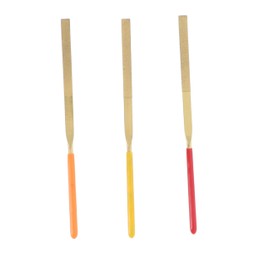 Takagi GISUKE Titanium Coated Diamond File Flat 5.5 inches (140 mm) Set of 3