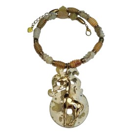 Carved Natural Jade Pendant Vintage Giraffe Handmade Gemstone Necklace Brooch