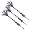 Darts Kit 12 Dart Tail Flights Shafts Black Nickel Copper