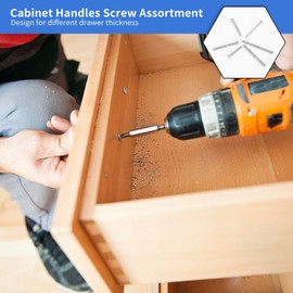 WELLOCKS Cabinet Handles Screws | M4 × 40mm Machine Screws Assortment Kit | Flat Disc Head Phillips Screws Set Made of Metal | for Cabinet Drawer Knobs (D15040) | Silver | Pack of 25