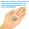 DYWISHKEY 566 Pieces M2.5X 4/6 /8/10 /12/16 /20mm Phillips Countersunk