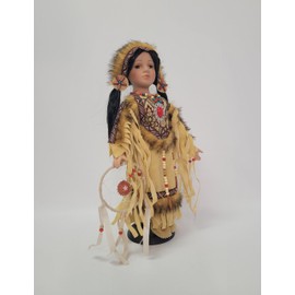 KINNEX COLLECTIONS SINCE 1997 16" Collectible Native American Indian Porcelain Doll (RAMITA) D16694