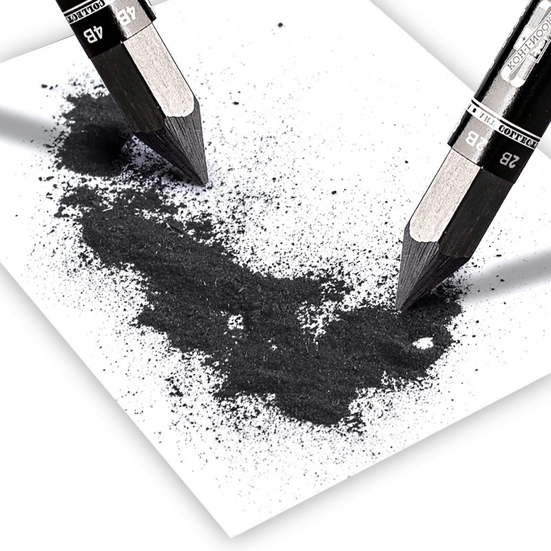 NICEYST 4Pcs Graphite Stick Set HB 2B 4B 6B Woodless
