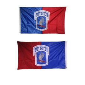 AES 3x5 Embroidered Airborne 173rd Division Double Sided 210D Nylon Flag 3'x5' Clips House Banner Double Stitched Fade Resistant Premium Quality