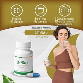 Nutrasien100 Omega 3 Puro de Salmón con Resveratrol | 750 mg de Omega 3 | 250 mg de EPA + 150 mg de DHA | 250 mg Resveratrol (60)