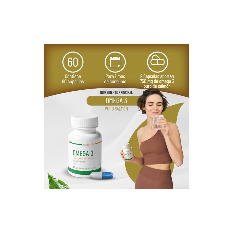Nutrasien100 Omega 3 Puro de Salmón con Resveratrol | 750