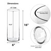 CYS EXCEL Cylinder Clear Glass Vase (H-16" D-6") | Multiple