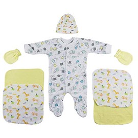 Sleep-n-Play, Cap, Mittens and Washcloths - 7 Pc Set - Newborn