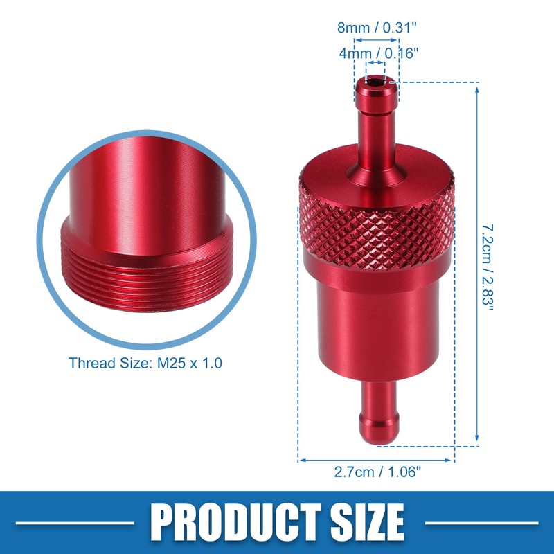 A ABSOPRO Universal Gas Inline Fuel Filter Gasoline Filter for