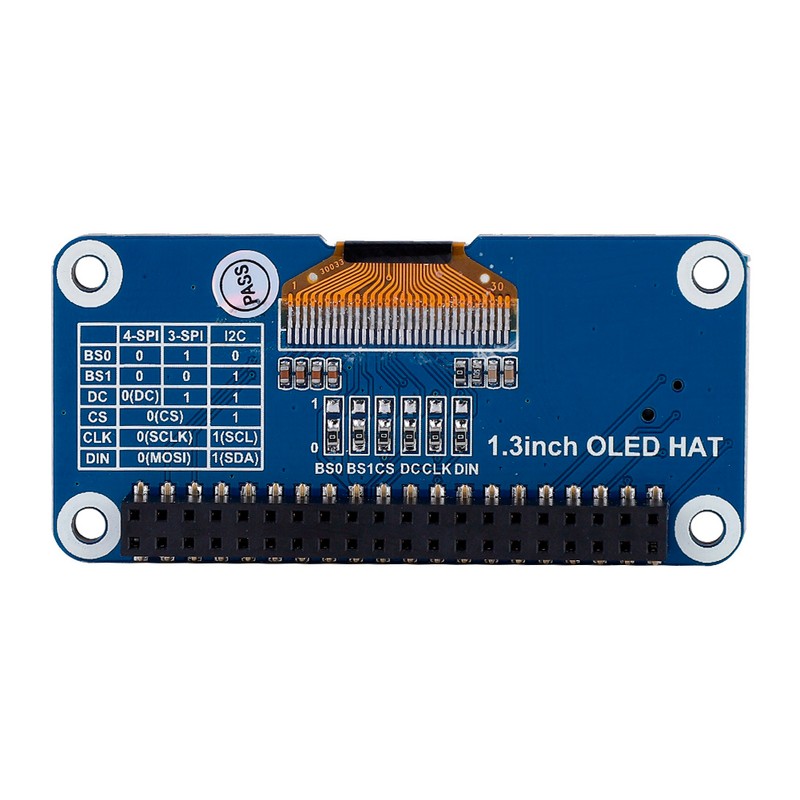 1.3 inch OLED Display HAT Expansion Board For Raspberry Pi