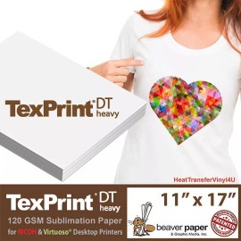 BEAVER TexPrint®DT Heavy Desktop Sublimation Paper - 11" X 17" **FREE SHIPPING** - 550