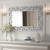 Wisfor Wall Decorative Home Mirror Rectangular Large Silver Vanity Beveled