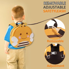 Umtiti 3D Cute Animal Cartoon Preschool Backpack for Girls & Boys， Mini Bee（UK）