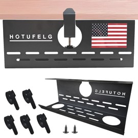 No-Drill Under-Desk Cable Management Tray, 13.7 inch/35 cm Cable Manager, Desktop Power Cord Concealment for Office and Computer Desktop Power Cord Management(with Flag 1 Piece Set)