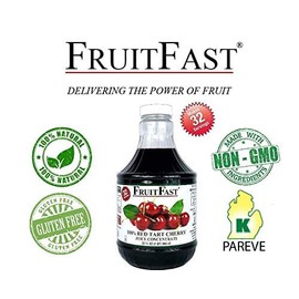 Red Tart Cherry Juice Concentrate by FruitFast - (32 FL OZ) Unsweetened, 68 Brix Pure Concentrated Juice - 100% Dark Cherry Extract - No Additives or Fillers!