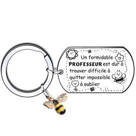 YUANSI Geschenk für Lehrer, Schlüsselanhänger, Lehrer, personalisierbar, Original, ideal für Lehrer, Geschenk zum Abschluss, Geburtstag, Geschenke für Weihnachten, Farbe: silberfarben., Large