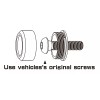 BLVD Carbon Fiber License Plate Frame Screw Fastener Caps for
