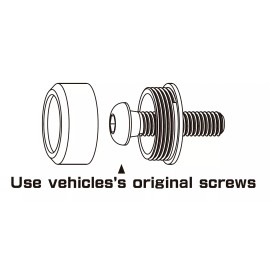 BLVD Carbon Fiber License Plate Frame Screw Fastener Caps for Cars Trucks Set of 4