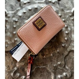 DOONEY & BOURKE~LARGE ZIP AROUND "CARD CASE"~Blush Shade Pebble Grain BNWT!