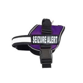 Doggie Stylz Seizure Alert Dog Vest Nylon no-Pull Dog Harness Comes with 2 Reflective Seizure Alert Interchangeable Patches. Fully Adjustable Reflective Straps with top Handle. XXS-XXL in 3 Colors.