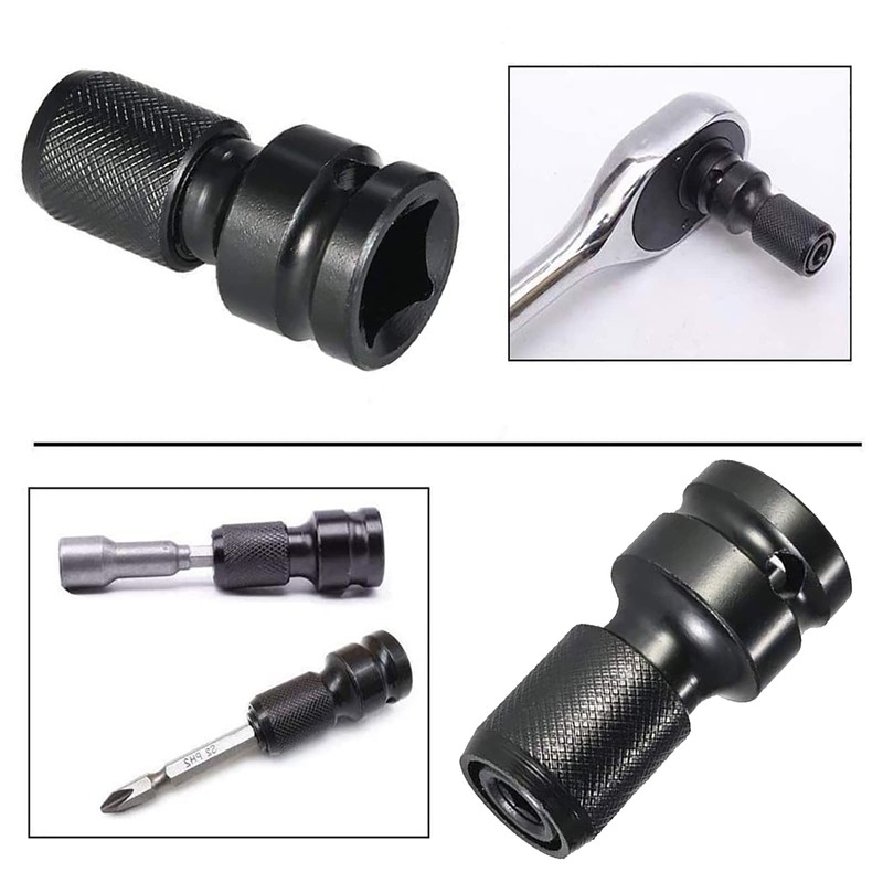 Socket Adapter 1/2 Square to 1/4 Hex Adapter for Hex