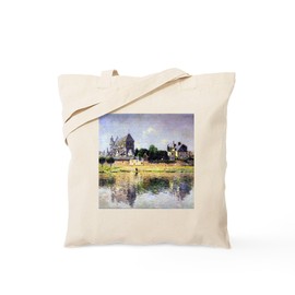 CafePress Monet's Garden In Vetheuil Tote Bag Reusable Natural Beige Canvas Shopping Bag