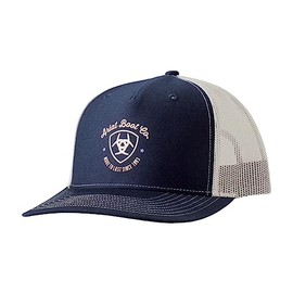 ARIAT Mens Flexfit 110 Cap Boot Co. Printed Logo, Navy