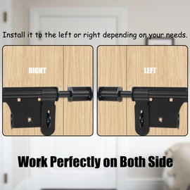 Gate Latch Bolt Lock with Padlock and Keys,Slide Gate Latch Bolt Lock,for Wooden Gates Garden Shed Locks,Garage Door Lock Bedroom Door Lock(Black)