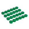 Bullseye Office 24 Round Green Fridge Magnets, Button Shaped, Small