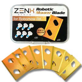 Titan Robot Lawnmower Blade, Suitable for All RK Models from Robomow, 30 Pieces Tested in Many Different Pulls, Super Strong and Sharp