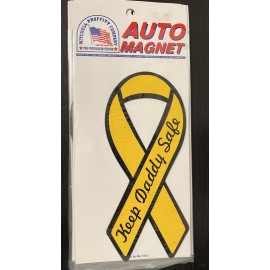 Mitchell Proffitt Company KEEP DADDY SAFE military service Yellow Ribbon Auto Magnet Car NEW Made in USA