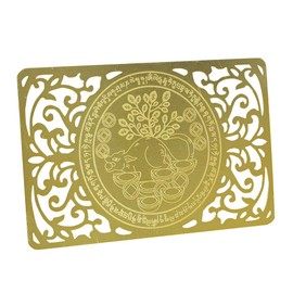 Feng Shui Wealth-Bringing Mongoose Gold Talisman Card W4124, one size, metal, card
