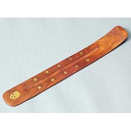 Song of India Wooden Incense Burner with Skull Symbol 10".