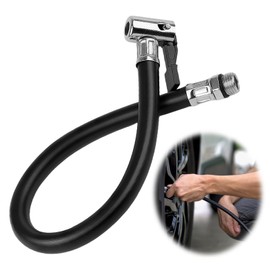 LAINIKE Universal Tyre Inflator Hose 36 cm Tyre Inflator Valve Extension Air Pump Adapter with Schrader Valve Air Valve Connection Hoses for Car, Motorcycle, Bicycle (MTB/Road Bike)