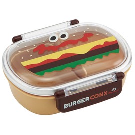 Skater QAF2BAAG-A Children's Antibacterial Lunch Box, Fluffy, 12.2 fl oz (360 ml), Burger Conx, Made in Japan
