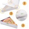 KeaJuidy 24pcs Triangle Pizza Box with Inner Pads Mini Pizza