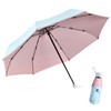Pocket Mini Compact Umbrella with 8-Rib Frame for Sun/Rain, Travel