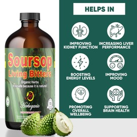 Herboganic Soursop Living Bittersfor overall Health and wellness | 8 Oz
