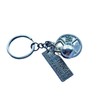 Kettlebell & 45 Lbs Weightlifting Plate Silver Keychain & Motivational