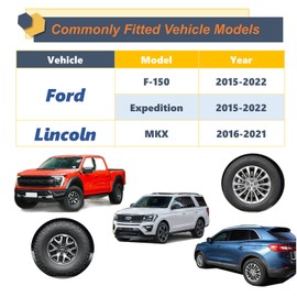 Kadrick 24Pcs M14x1.5 Lug Nuts Replacement for Ford Expedition/F-150 2015-2022, One-Piece Solid Black OEM Factory Style Large Acorn Seat Wheel Nuts for Lincoln 2016-2021 MKX, Anti-Rust Updated…