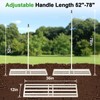36"x12" Lawn Leveling Rake Heavy-Duty Galvanized Steel Lawn Leveler with