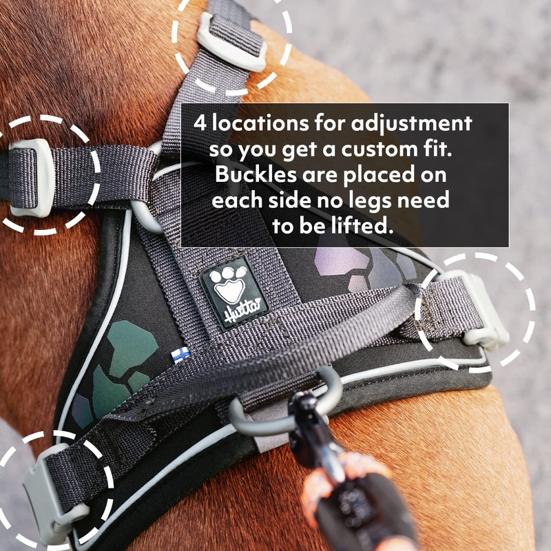 Hurtta Weekend Warrior Park Camo Dog Harness, 39-47"