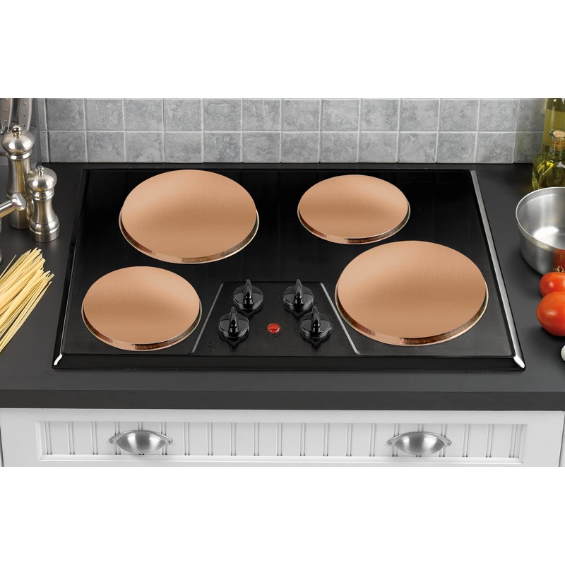 Reston Lloyd 4-Piece Electric Burner Cover Set, Copper, 2-8" &